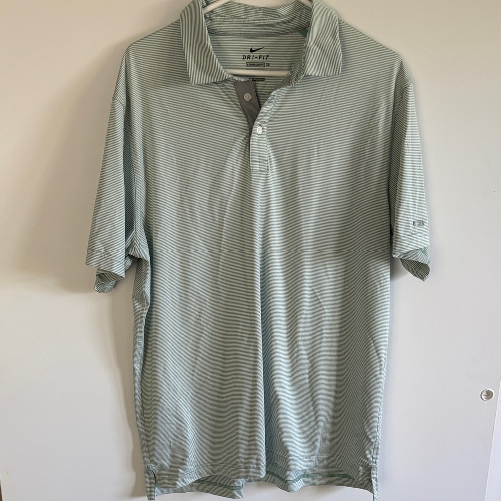 Nike Men's Light Green Dri-FIT Polo
